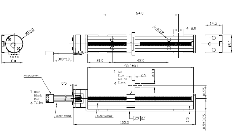 18度步進(jìn)角M3絲杠直線步進(jìn)電機(jī)15mm適用于醫(yī)療器械等