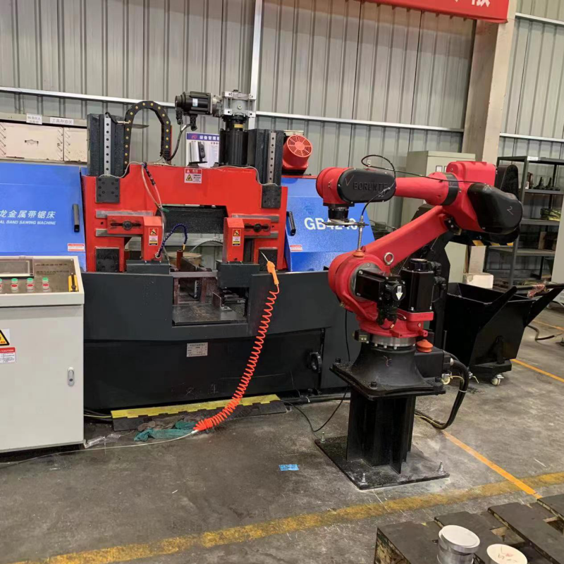 Multi-Cutting Band Saw+Auto grabing and piling