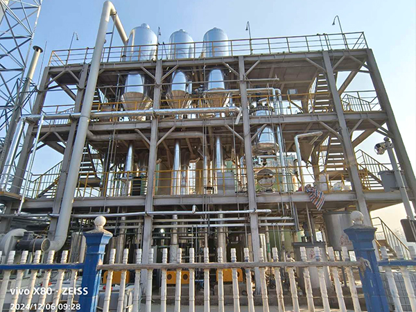 废水三效强制循环蒸发器+单效蒸发器