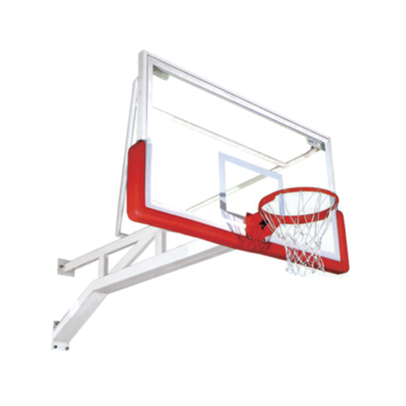 Wall mounted basketball hoop