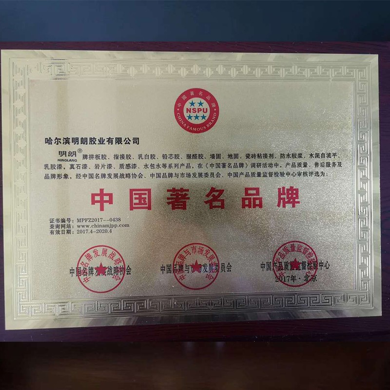 中國品牌證書