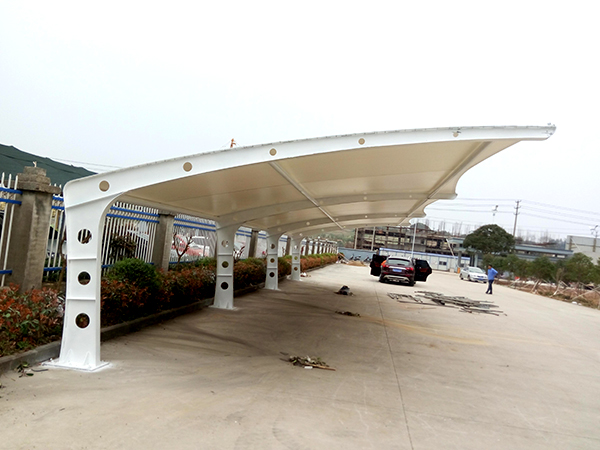 五莲纺织厂停车棚现场