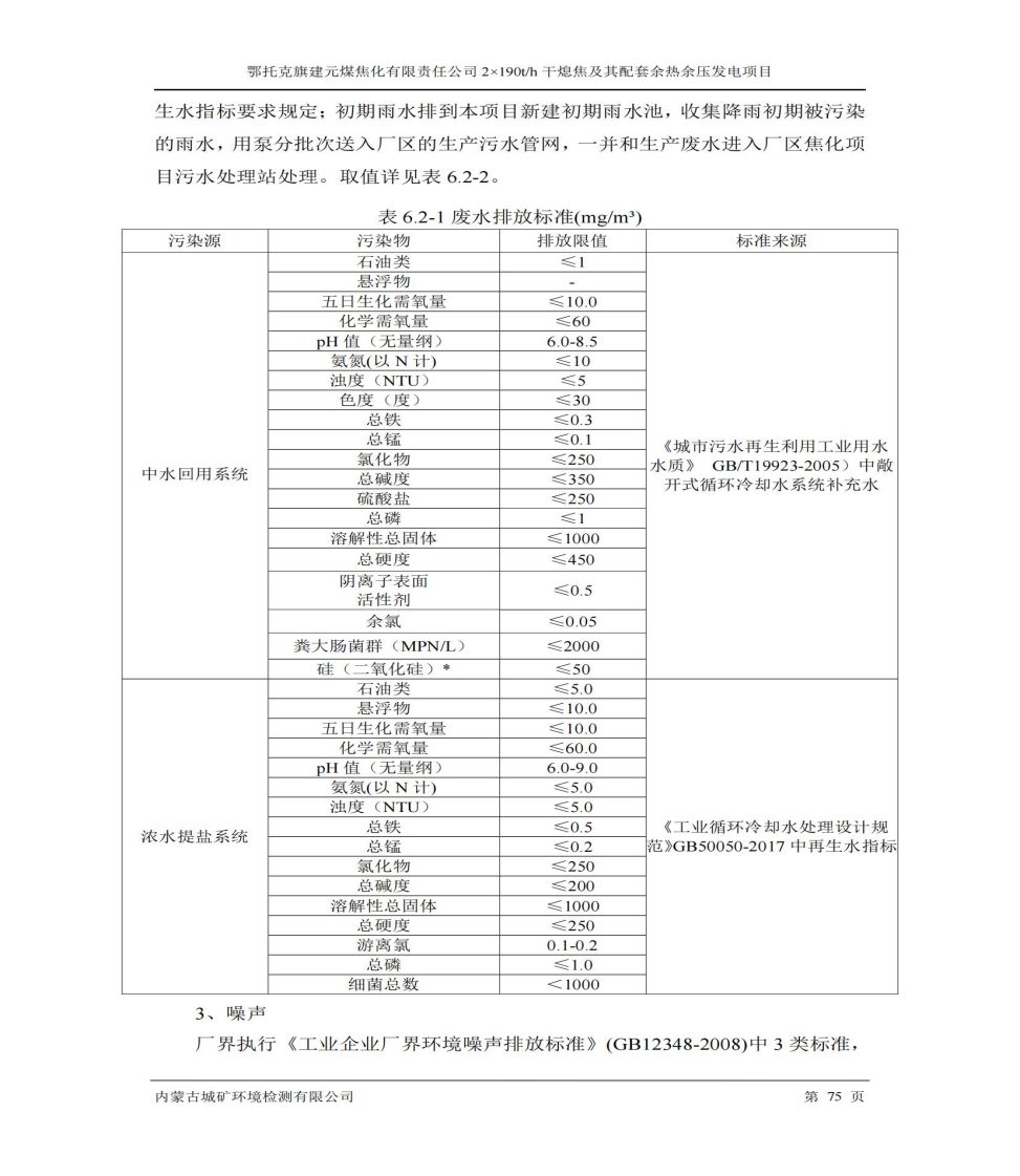 鄂托克旗建元煤焦化有限責(zé)任公司2×190t/h 干熄焦及其配套余熱余壓發(fā)電項(xiàng)目
