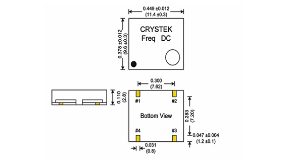 CRYSTEK-10MHZ溫補晶振