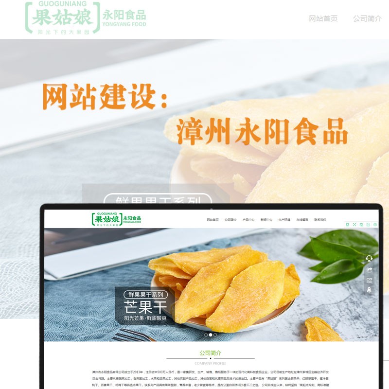 网站建设：漳州永阳食品