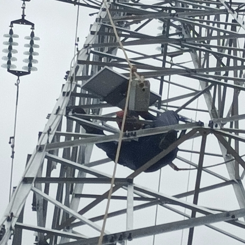 2024.01.10，架空電力電纜在線監(jiān)測裝置（AI槍機）  安裝案例