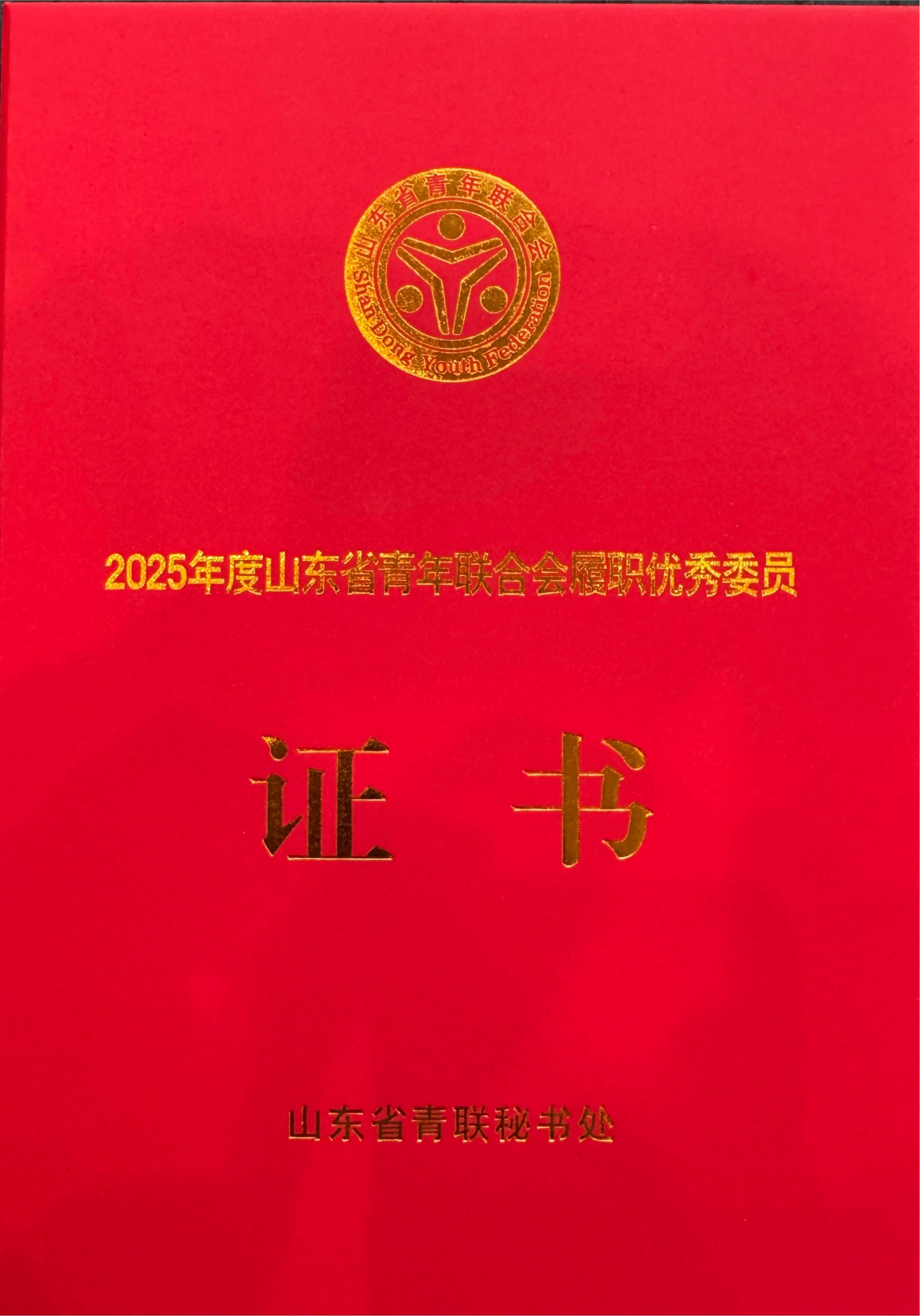 喜报！雅利安集团总经理王凯跃荣获2025年度山东省青年联合会履职委员称号