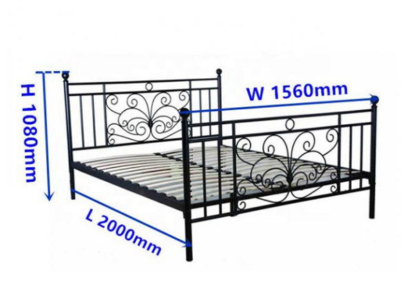 queen size slatted bed, slat metal bed frame