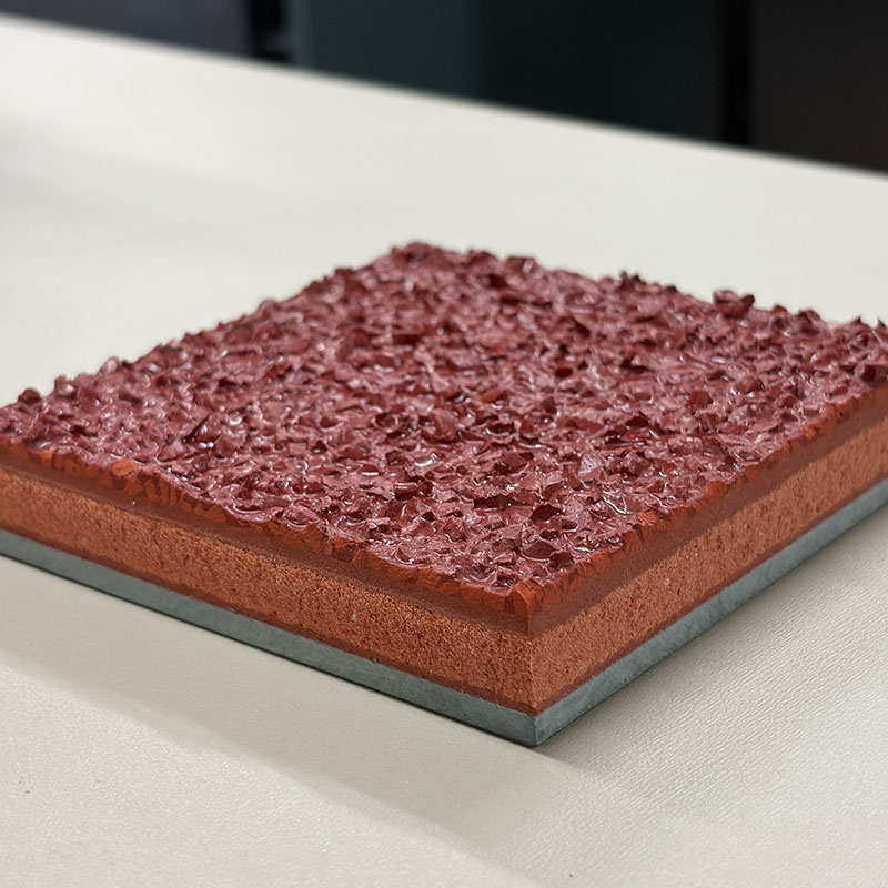 Semi-prefabricated running track