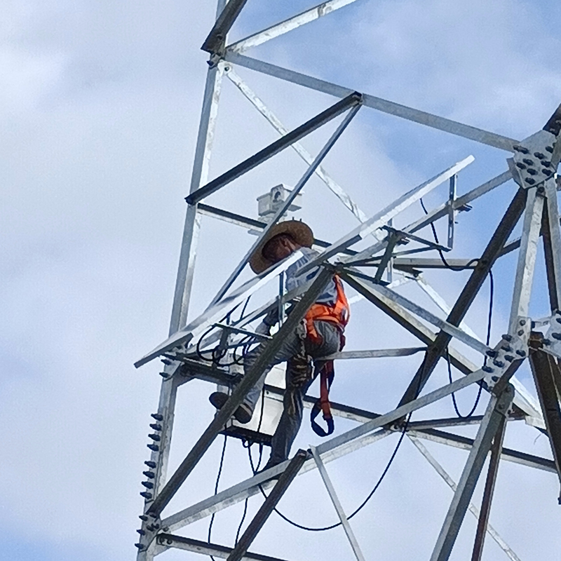 2024.07.19 輸電線路在線監測裝置（三跨視頻）  設備安裝案例