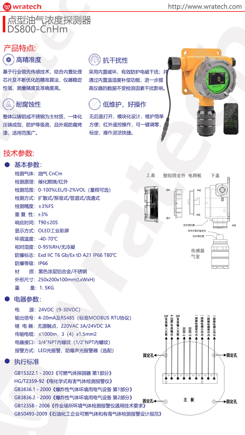 DS800点型油气浓度探测器