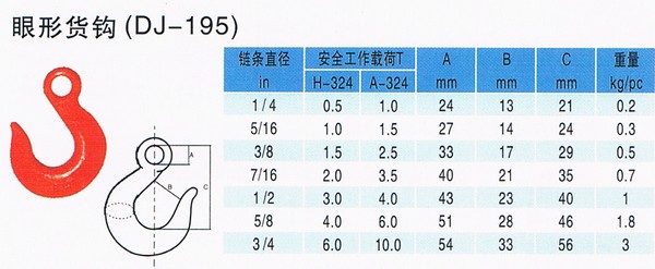 眼形货钩