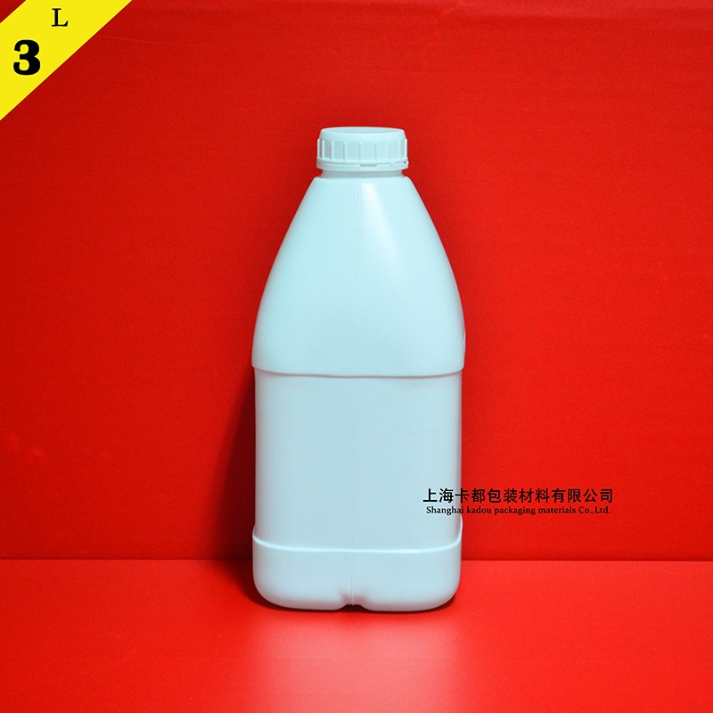 3L塑料桶，白色桶身配白蓋【需定制】