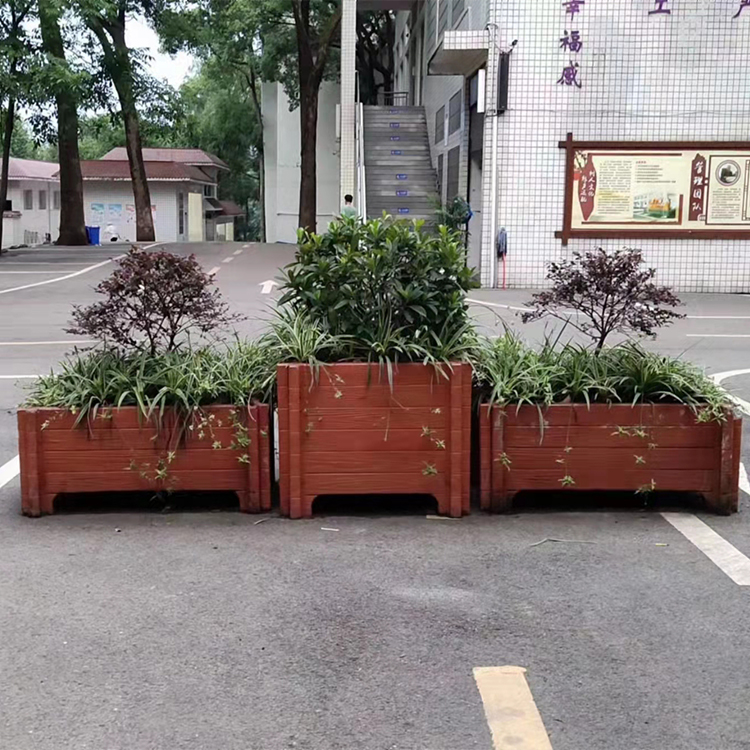 水泥仿木花箱