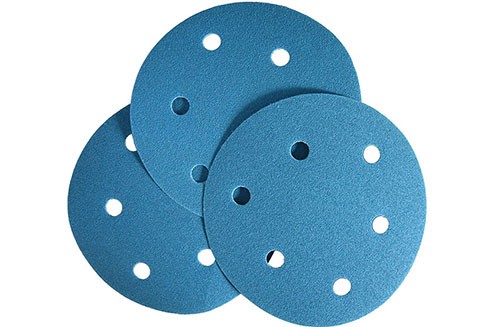 5寸6孔蓝色背绒圆盘-氧化铝-100#