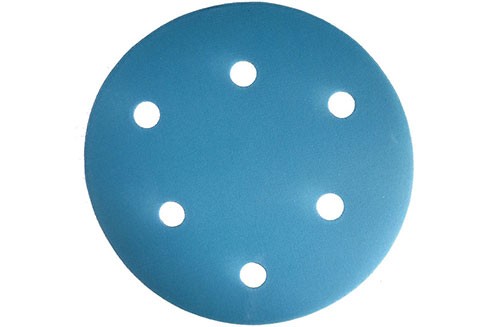 5寸6孔蓝色背绒圆盘-氧化铝-500#