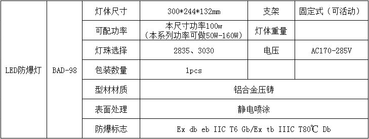 LED防爆燈BAD-98