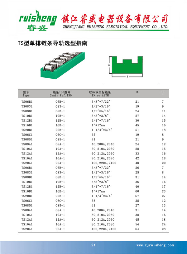 TS型单排链条轨道