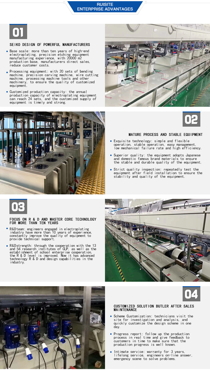 Continuous electroplating production line