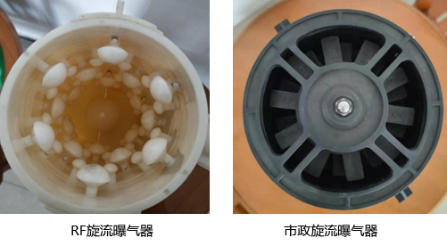 RF旋流曝氣器與市政曝氣器對比