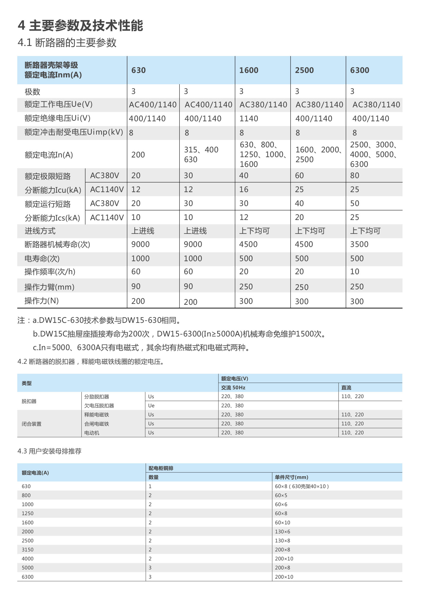 DW15系列式断路器