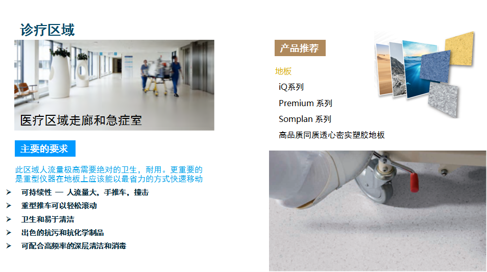 枣庄塑胶地板医疗系统地面材料