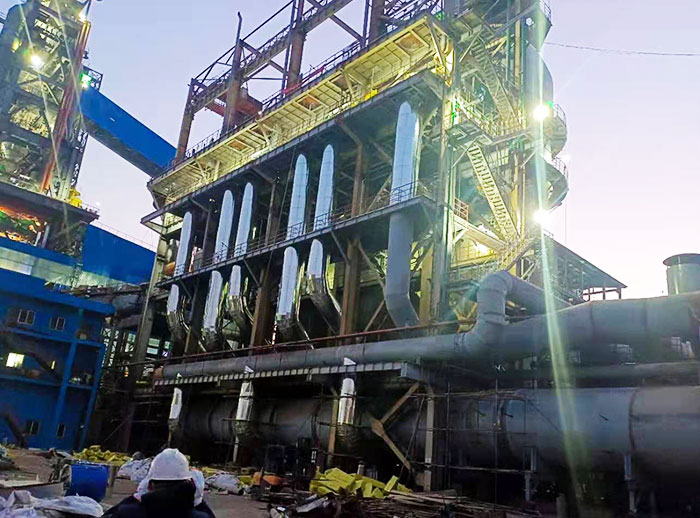 黄骅中铁装备1250立方热风炉砌筑