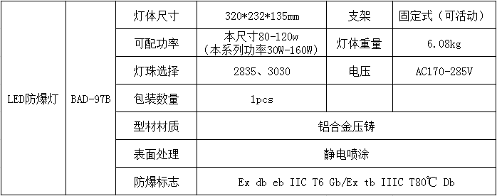 LED防爆灯BAD-97B