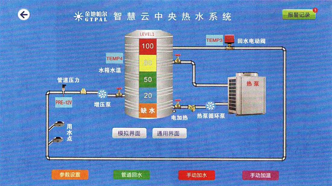 远程控制智慧云中央热水系统
