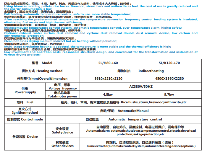 六安5LK120-170 型多用途热风炉