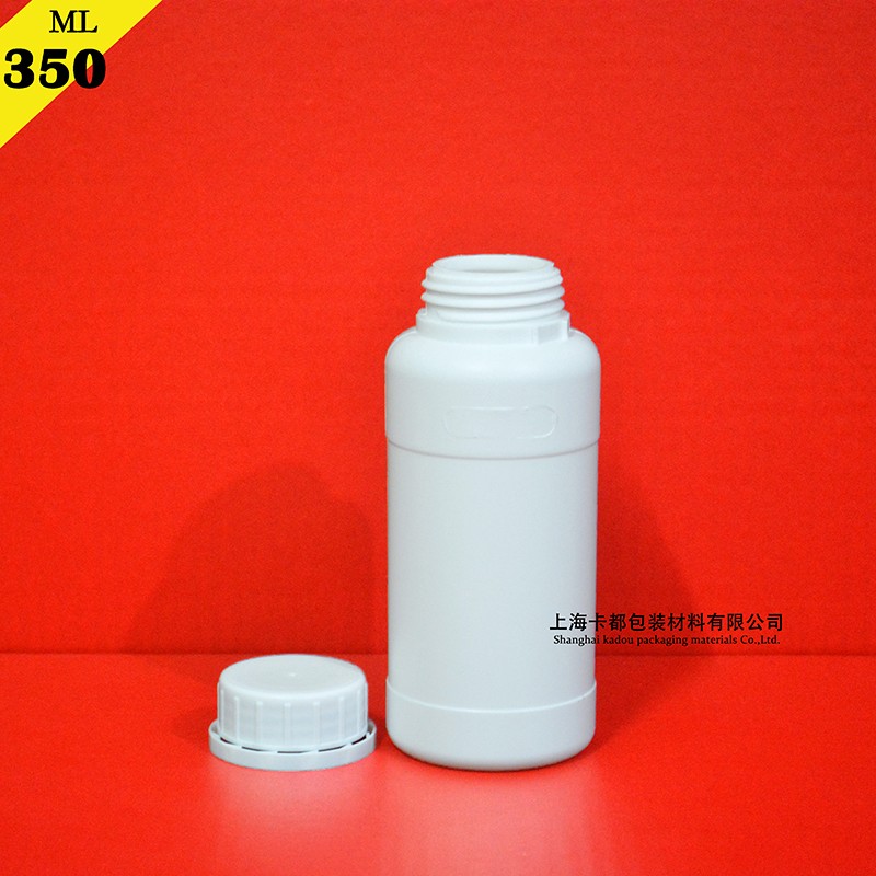 350ML塑料瓶，白色瓶身配白蓋