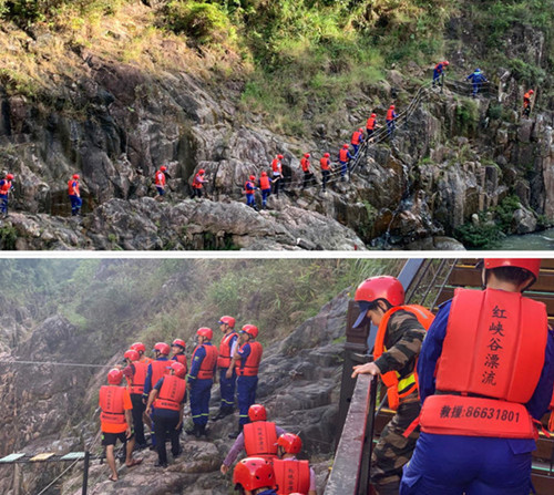 五指山红峡谷景区联合海南蓝天救援队落实二十大精神开展安全培训