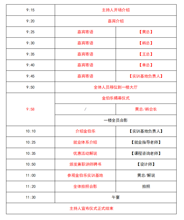 8月8號金伯樂教育啟動儀式