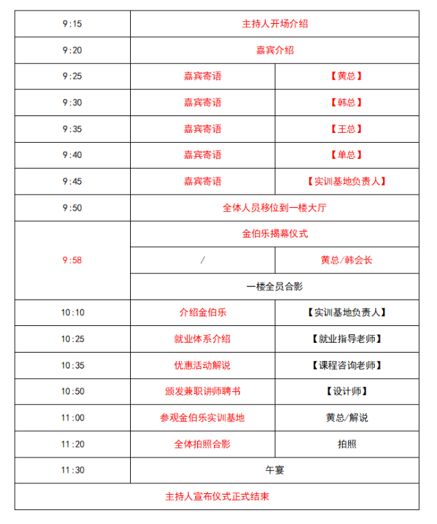 8月8号金伯乐教育启动仪式