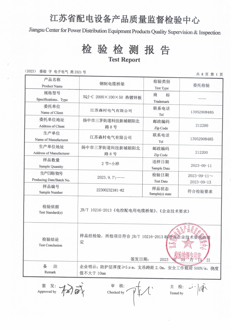 熱鍍鋅板100×50檢驗(yàn)檢測報(bào)告