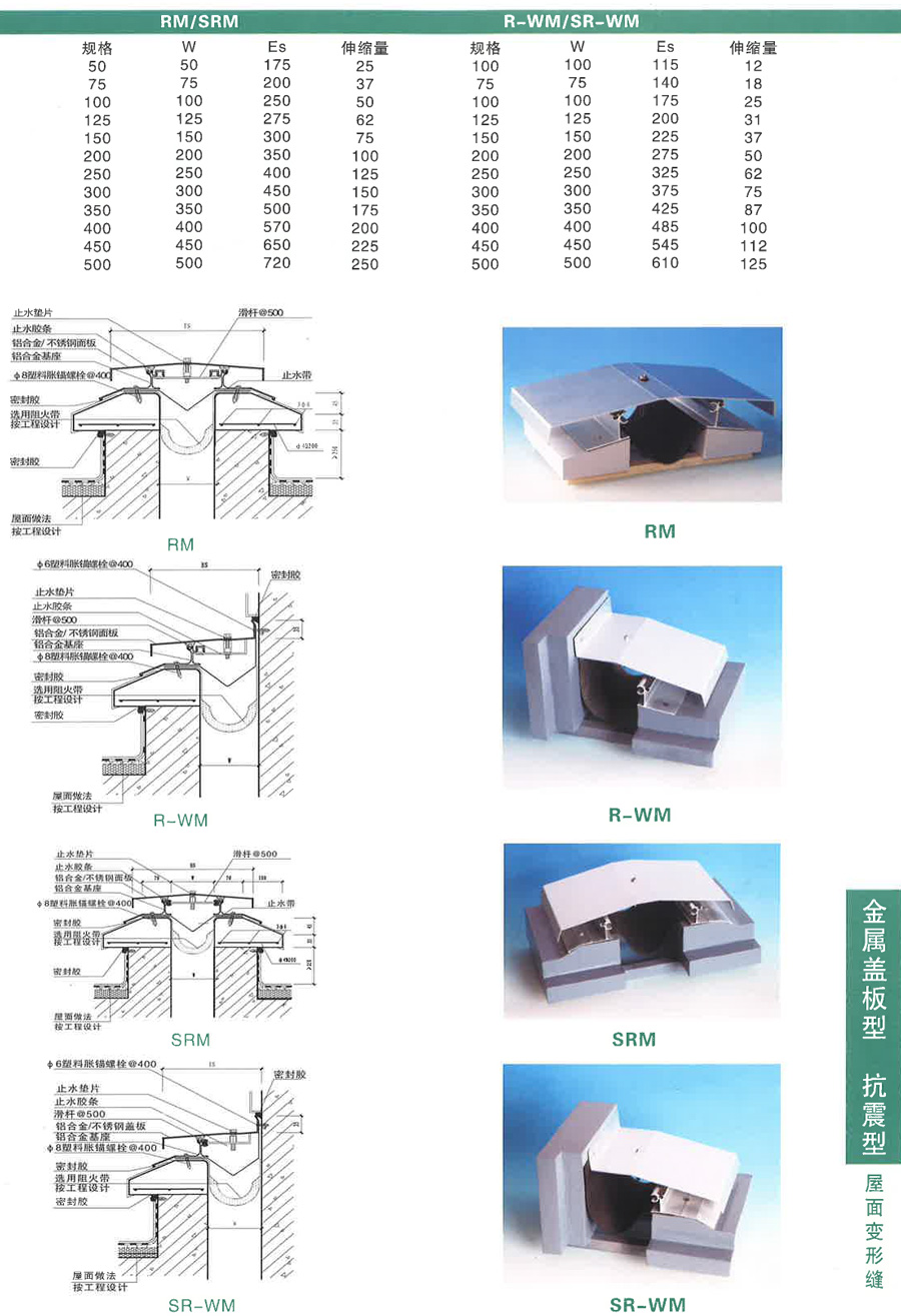 福州抗震型屋面变形缝