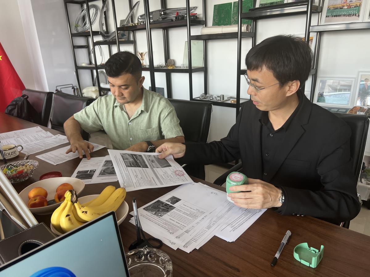 也门客户滚镀锌生产线验收