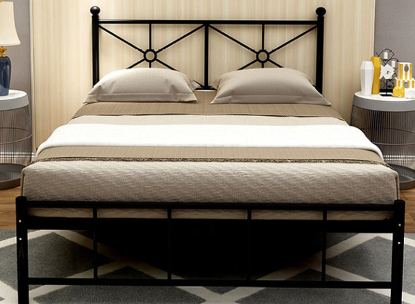 king size metal bed, king single iron bed