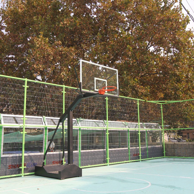 Mobile one-arm concave box basketball stand