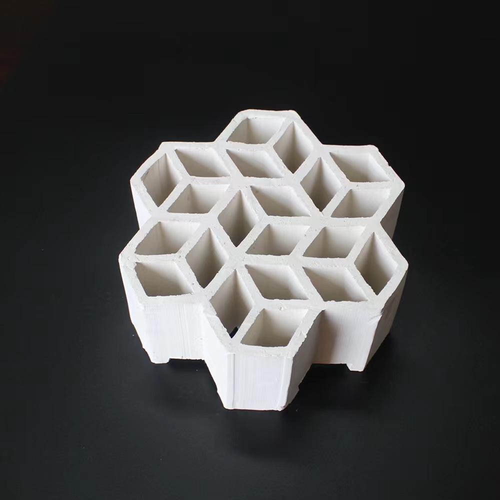 陶瓷七孔连环-全瓷组合环填料-全瓷规整填料