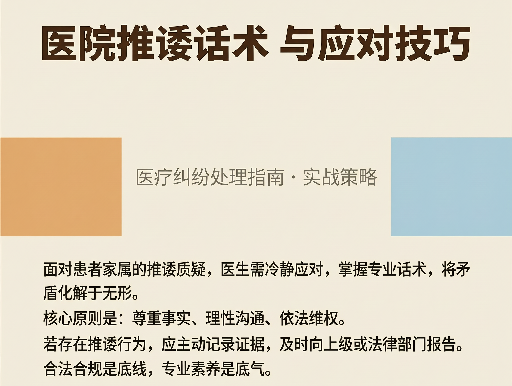 医院推诿话术与应对