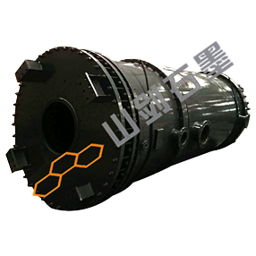 Lower end of graphite synthesis furnace