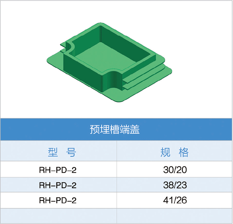 预埋槽端盖