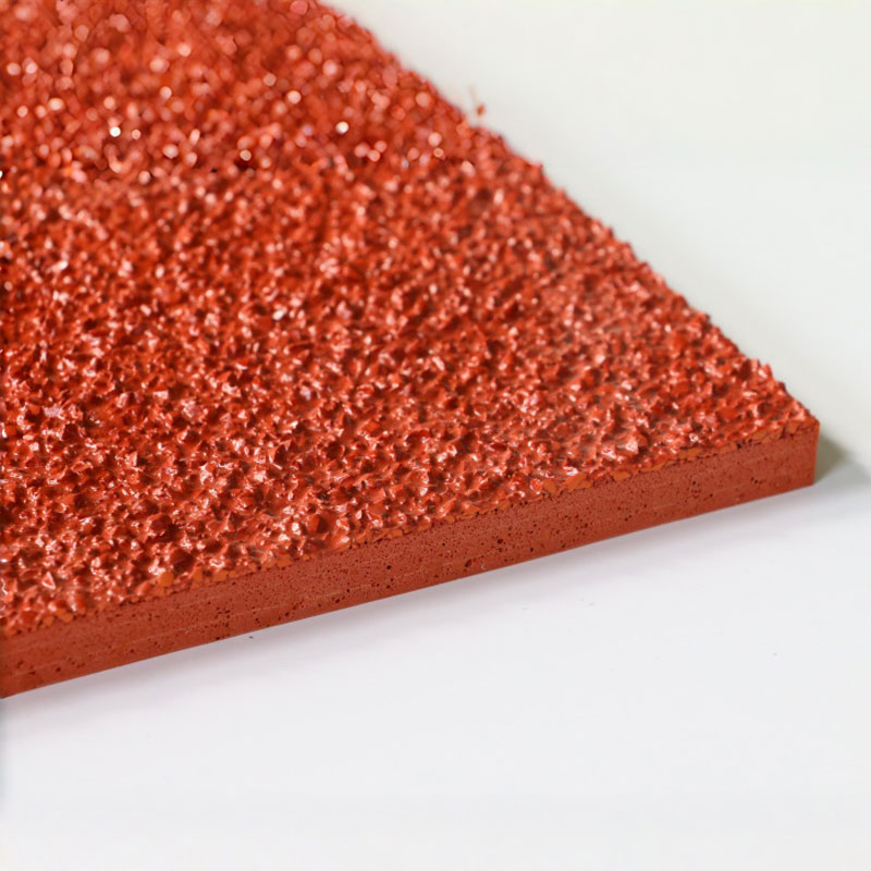 Hybrid granular spray running track