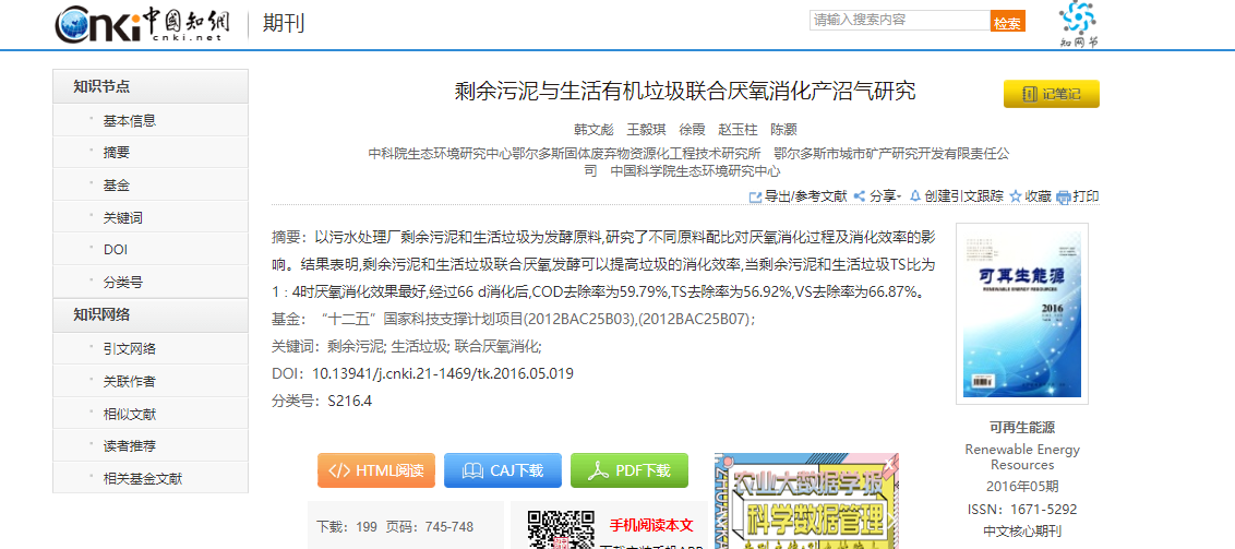剩余污泥與生活有機(jī)垃圾聯(lián)合厭氧消化產(chǎn)沼氣研究