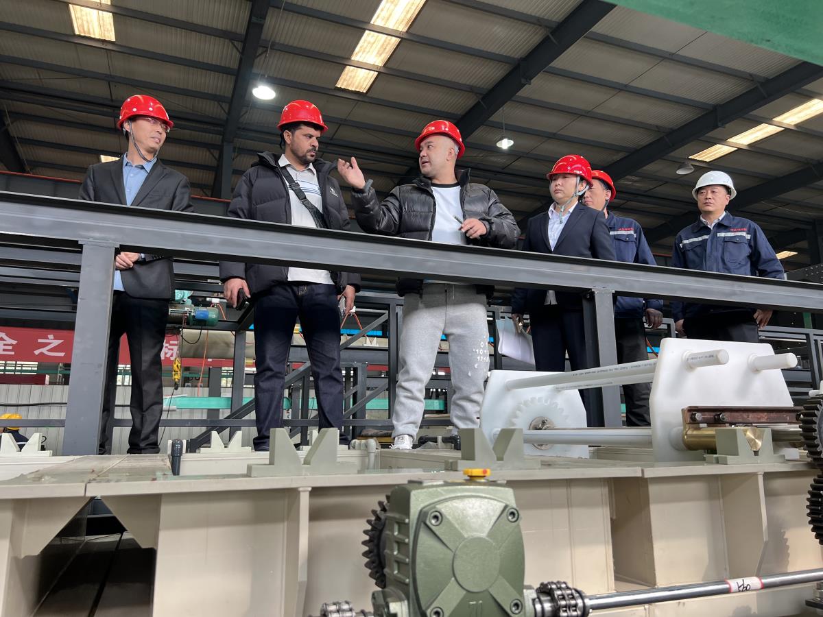 也门客户滚镀锌生产线验收