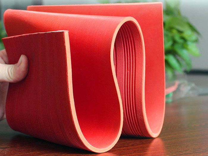 Red insulating rubber pad