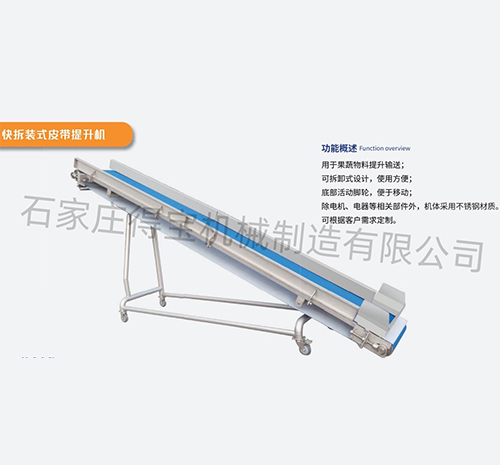 快拆装式皮带提升机