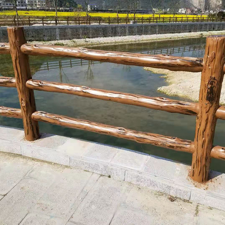 水泥仿树皮护栏