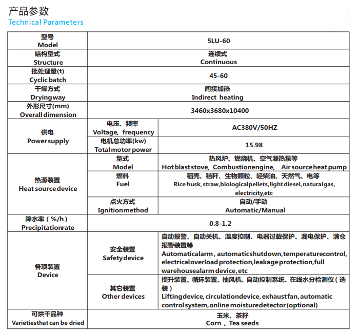 六安5LU-60 型连续式谷物干燥机